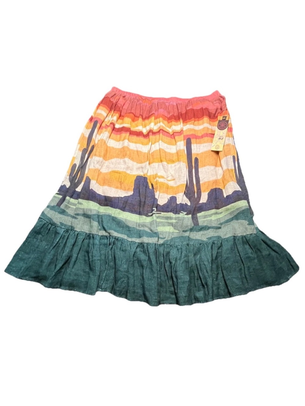 Double D Ranch Sunset Stripe Skirt, 1X